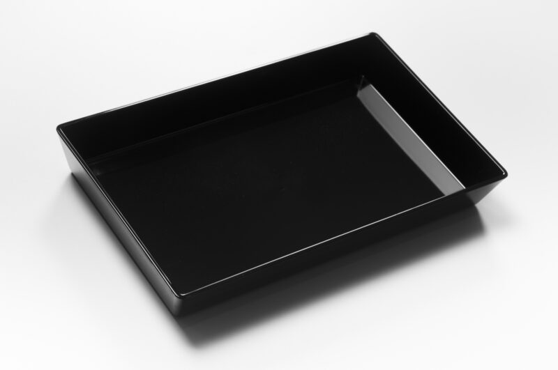 Bandeja Rectangular 230x140x30 mm. mod. B solapa curva 3 mm.